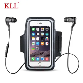 KLL Waterproof Brassard Running Gym Sport Armband Case Mobile Phone Arm Band Bag Holder for iPhone Smartphone on Hand