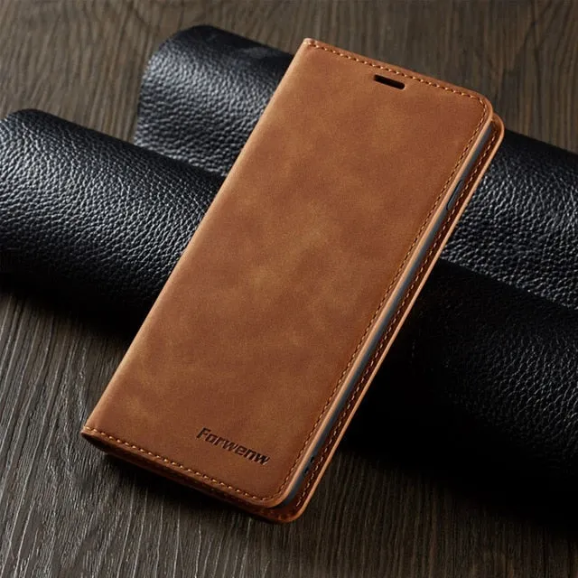 Leather Flip A50 A70 A40 A30 A20 A10 A51 A71 Case For Samsung S9 S8 S7 Edge S10 S20 Ultra Plus A7 A8 2018 Note 9 10 Magnet Cover