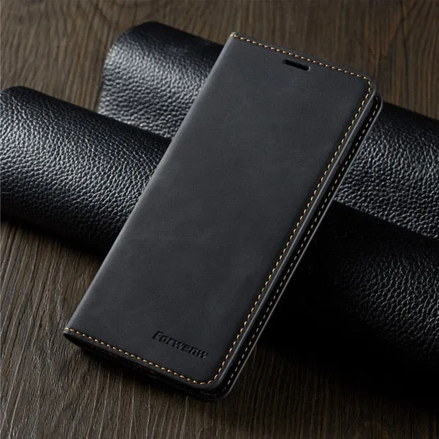 Leather Flip A50 A70 A40 A30 A20 A10 A51 A71 Case For Samsung S9 S8 S7 Edge S10 S20 Ultra Plus A7 A8 2018 Note 9 10 Magnet Cover