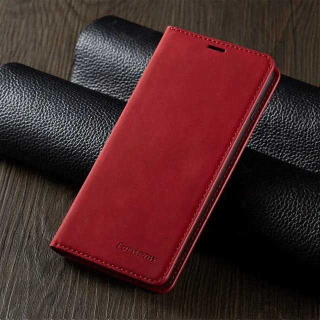 Leather Flip A50 A70 A40 A30 A20 A10 A51 A71 Case For Samsung S9 S8 S7 Edge S10 S20 Ultra Plus A7 A8 2018 Note 9 10 Magnet Cover