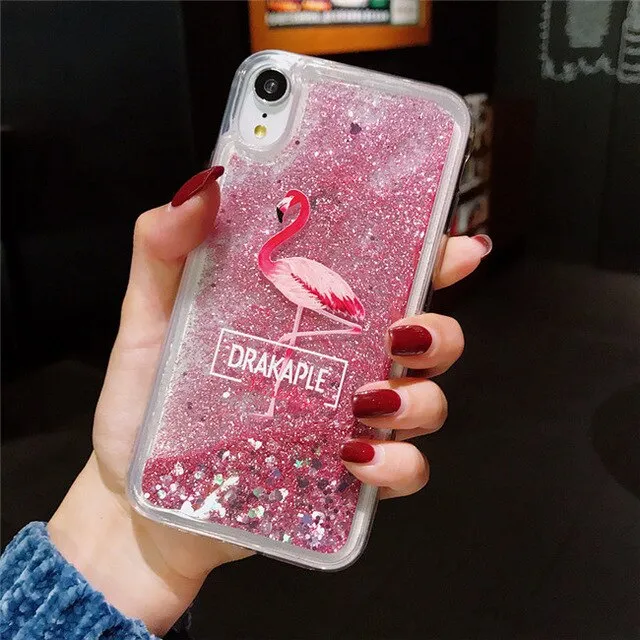 Liquid Quicksand Glitter Case For iPhone XS MAX XR X SE 5S 5 S Silicone Back Phone Cover Case For iPhone 7 8 6 S 6S Plus Cases