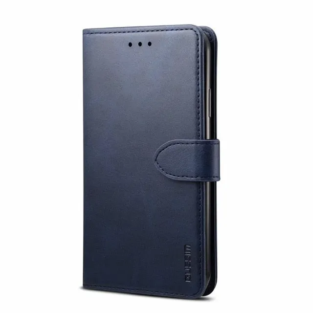 Luxury Leather Magnetic Flip Case for iphone11 11pro 11pro max Xr Xs Max X  Wallet Cover for iphone 8 7plus 6 6s Plus coque