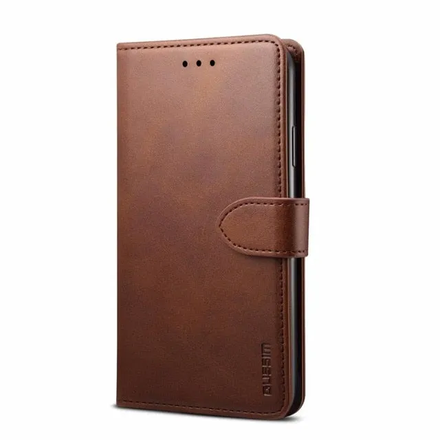 Luxury Leather Magnetic Flip Case for iphone11 11pro 11pro max Xr Xs Max X  Wallet Cover for iphone 8 7plus 6 6s Plus coque