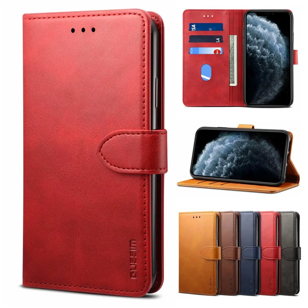 Luxury Leather Magnetic Flip Case for iphone11 11pro 11pro max Xr Xs Max X  Wallet Cover for iphone 8 7plus 6 6s Plus coque