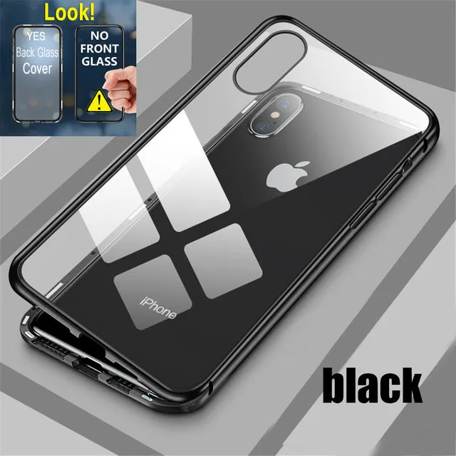 Magnetic Attraction Case For iPhone 11 X Xr Xs Max 6 6s 7 8 Plus Shockproof Case For iPhone 11 Pro Max Tempered Glass Back Cover