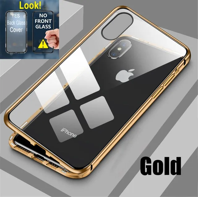 Magnetic Attraction Case For iPhone 11 X Xr Xs Max 6 6s 7 8 Plus Shockproof Case For iPhone 11 Pro Max Tempered Glass Back Cover