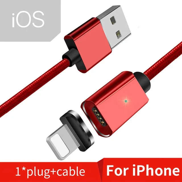 Magnetic Micro USB Cable For iPhone Samsung Type-c Charging Charge Magnet Charger Adapter