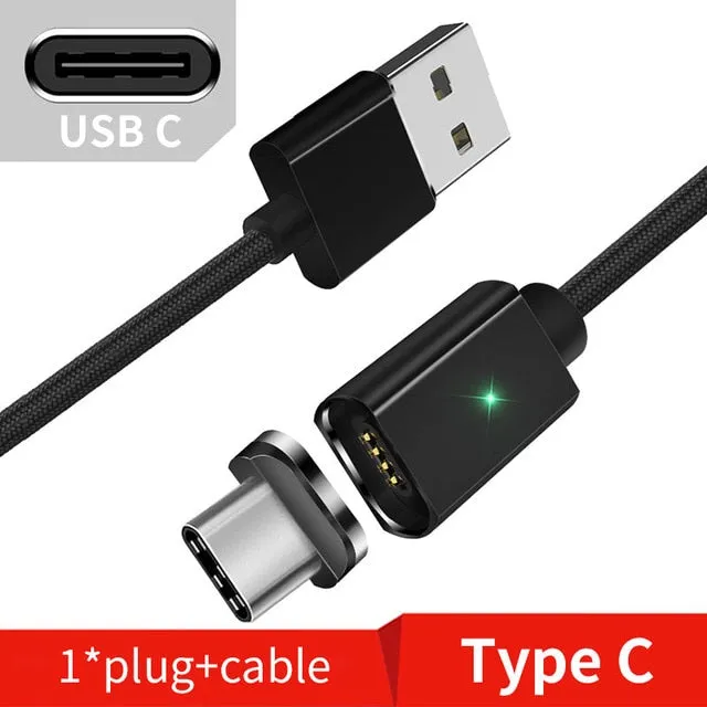 Magnetic Micro USB Cable For iPhone Samsung Type-c Charging Charge Magnet Charger Adapter