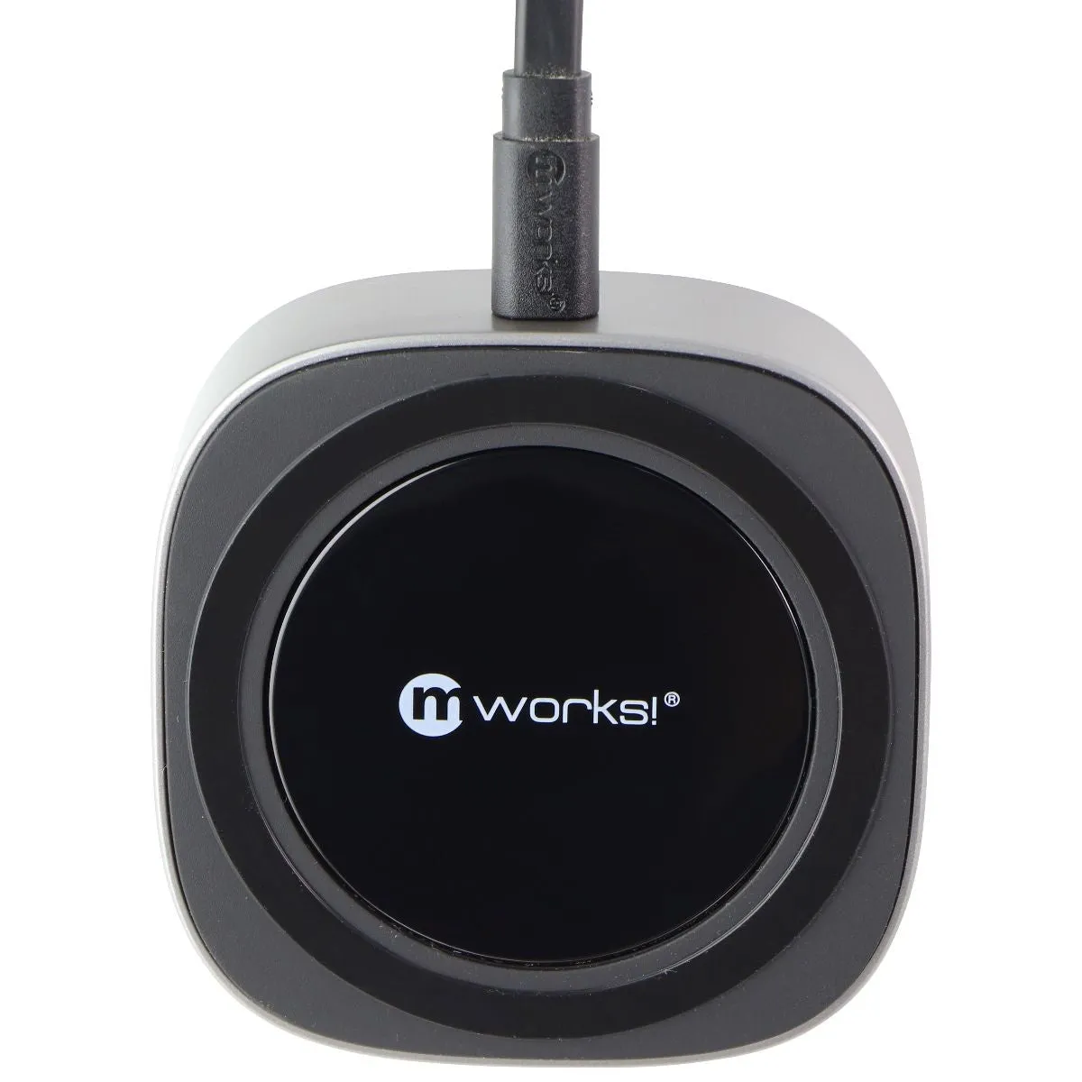 mWorks! Qi Certified Fast Wireless Charging Pad with Dual Positions - Black