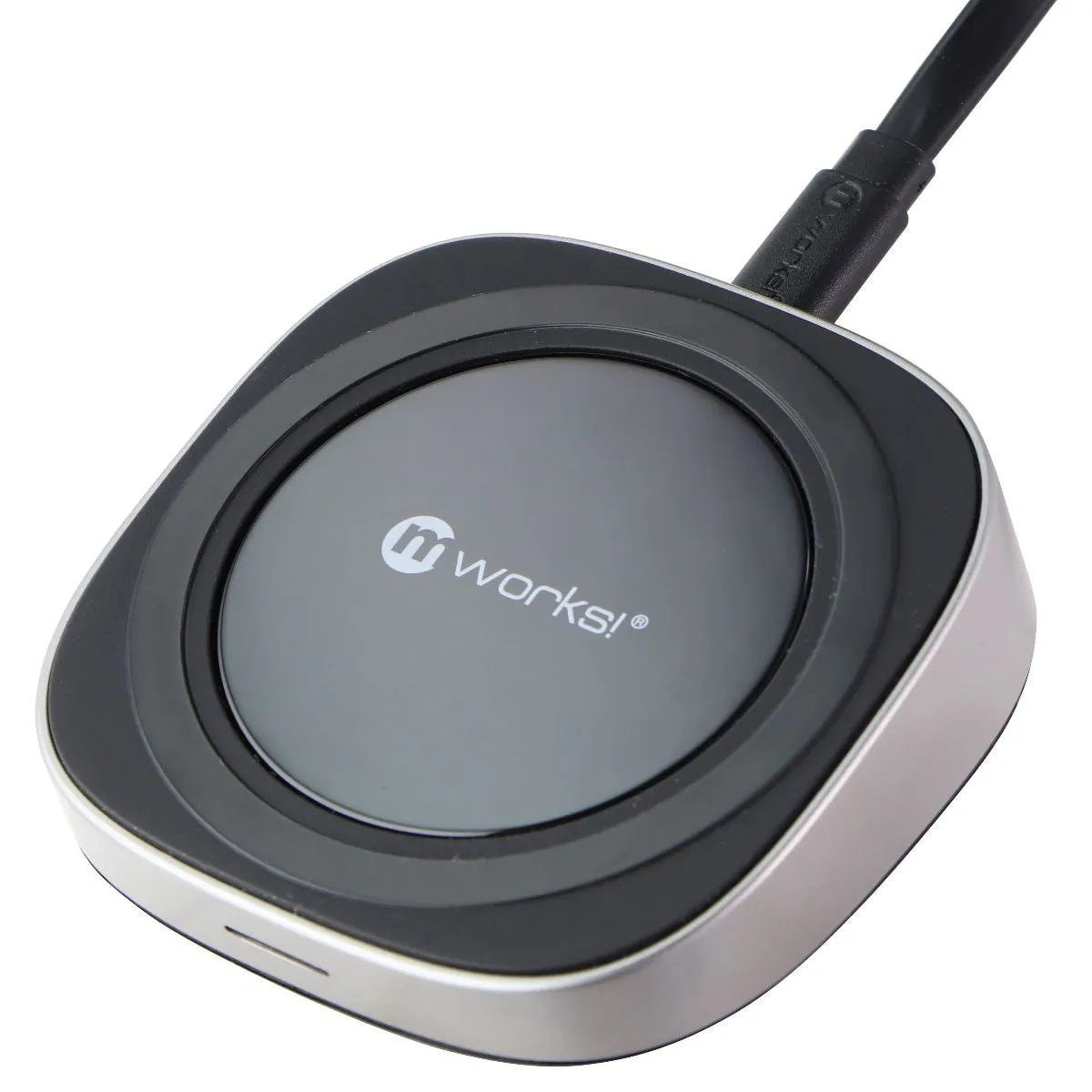 mWorks! Qi Certified Fast Wireless Charging Pad with Dual Positions - Black