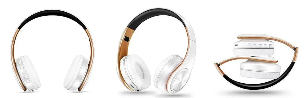 New Stylish HIFI FM Stereo Bluetooth Music Headset Noise Cancel