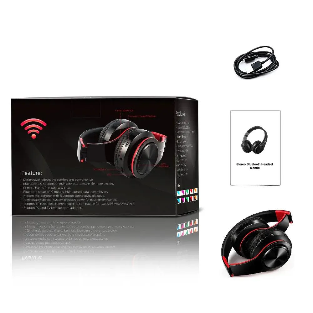 New Stylish HIFI FM Stereo Bluetooth Music Headset Noise Cancel