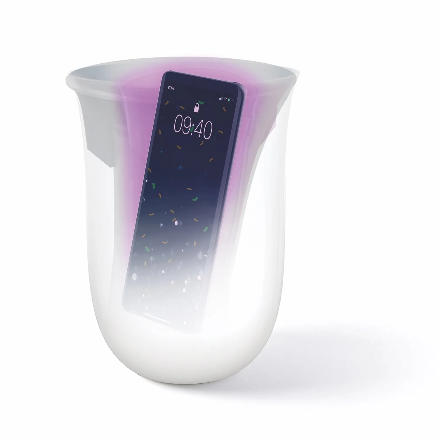 OBLIO - Wireless charging station with built-in UV sanitizer