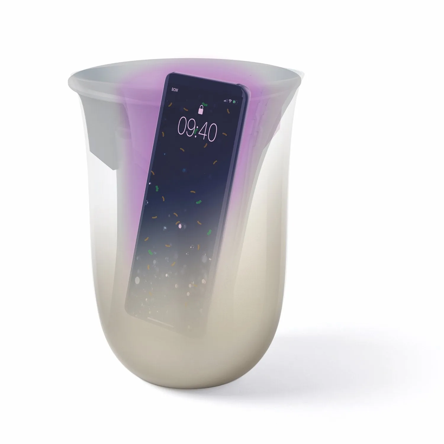 OBLIO - Wireless charging station with built-in UV sanitizer