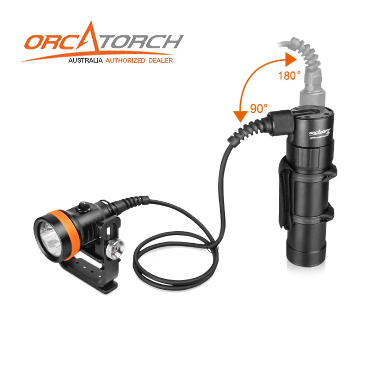 OrcaTorch D630 Canister Dive Light / Torch 4000 Lumens - Clearance Last One