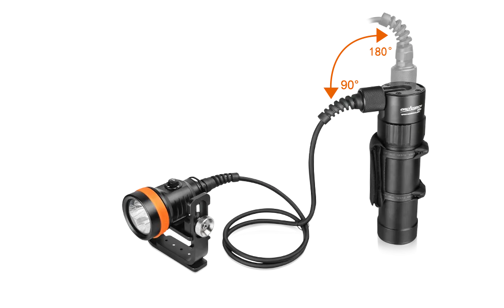 OrcaTorch D630 Canister Dive Light / Torch 4000 Lumens - Clearance Last One