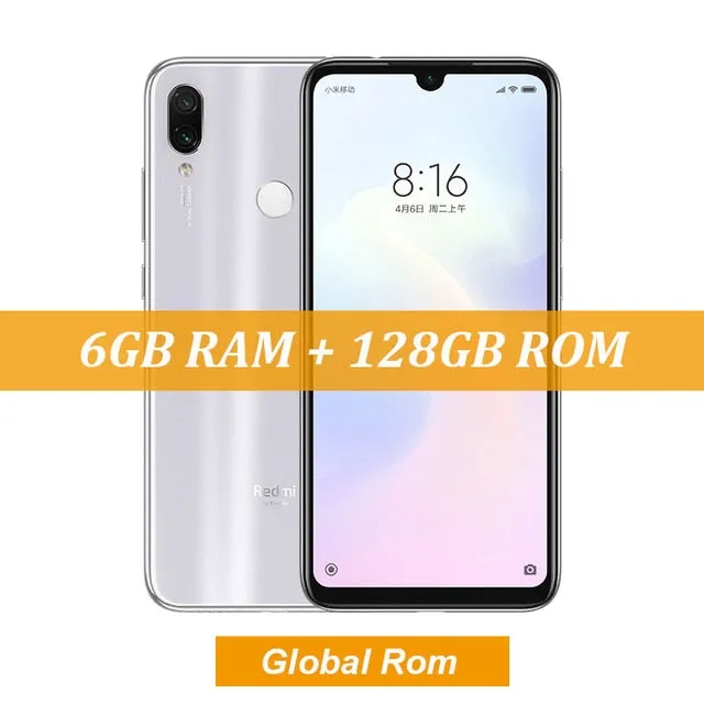 Original Xiaomi Redmi Note 7 Pro 6GB 128GB 48MP IMX 586 Camera Snapdragon 675 Octa Core 6.3'' FHD Screen Mobile Phone 4000mAh