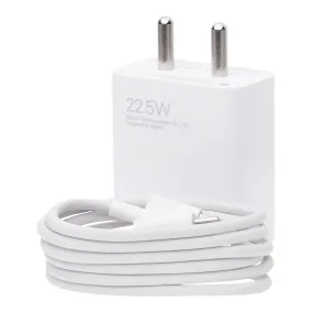 Poco M6 Pro 5G Superfast 22.5W Support Fast Charge 3.0 Charger With Type-C Cable White