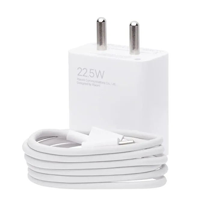 Poco M6 Pro 5G Superfast 22.5W Support Fast Charge 3.0 Charger With Type-C Cable White