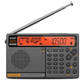 Raddy RF757 Shortwave Radio | APP Control | AM/FM/SW/VHF/UHF/CB/AIR/NOAA | 1000 Presets | Bluetooth 5.0 | 2500mAh Battery