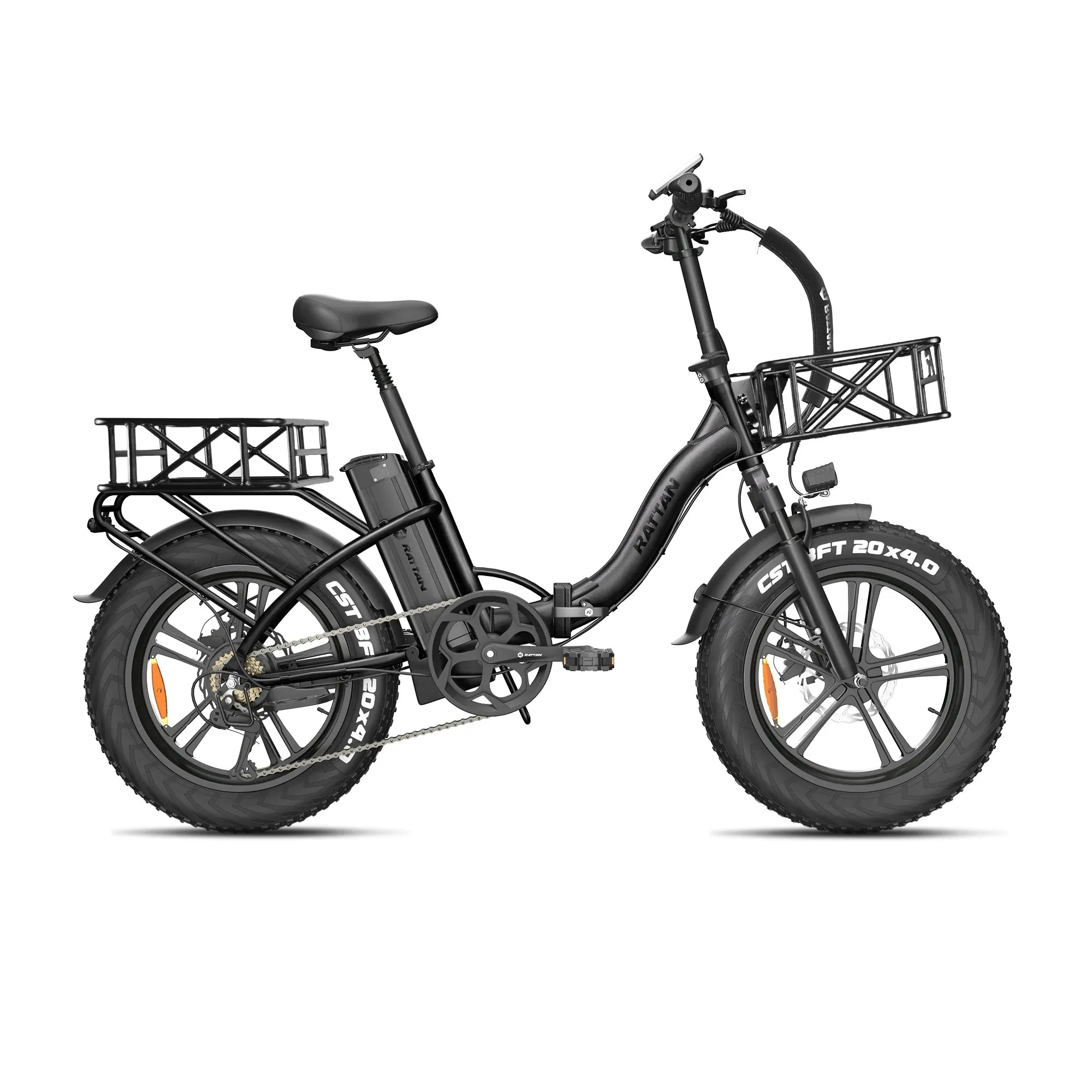 Rattan LF-750 Pro Step-Thru Fat Tire, 750W 48V, Folding Electric Bike