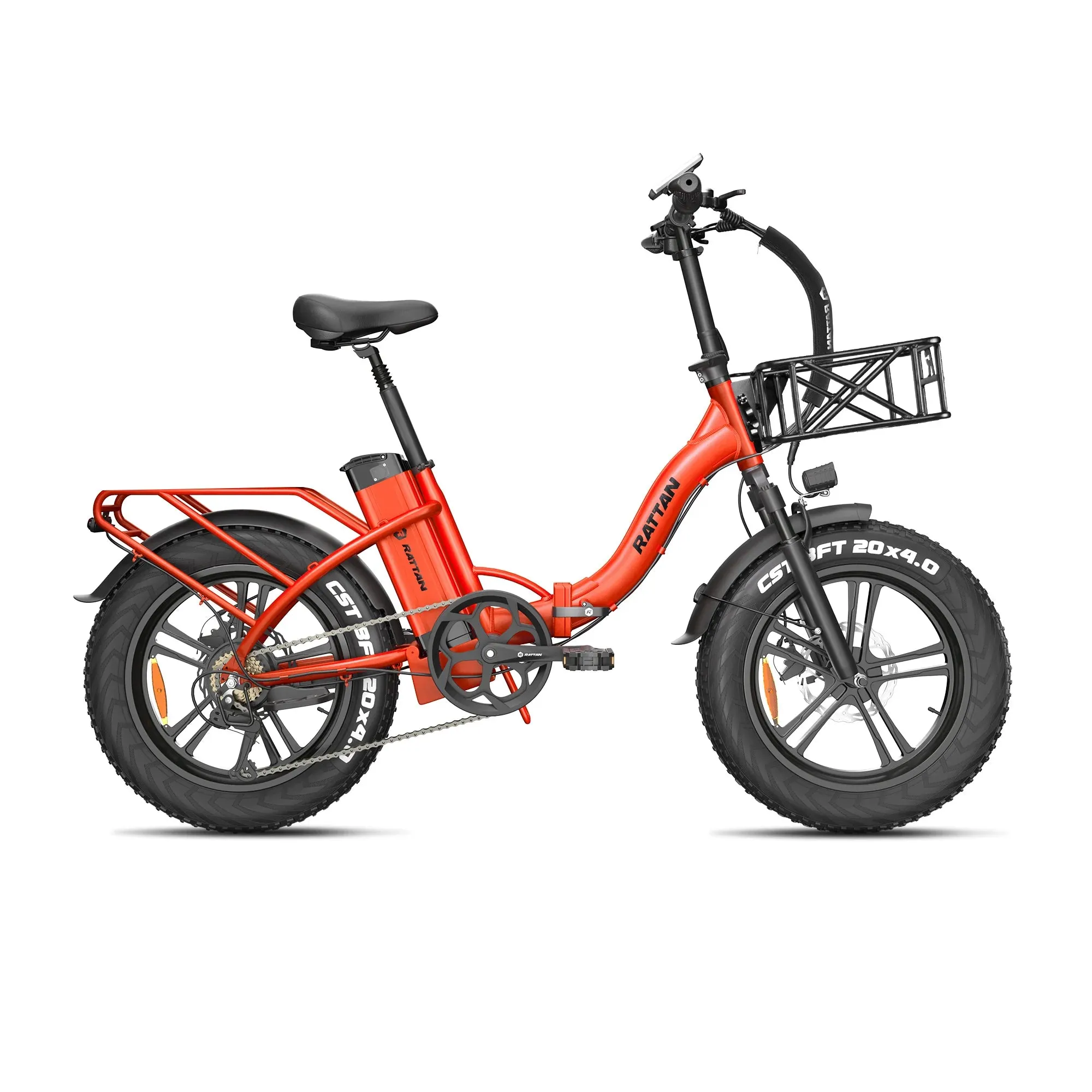 Rattan LF-750 Pro Step-Thru Fat Tire, 750W 48V, Folding Electric Bike