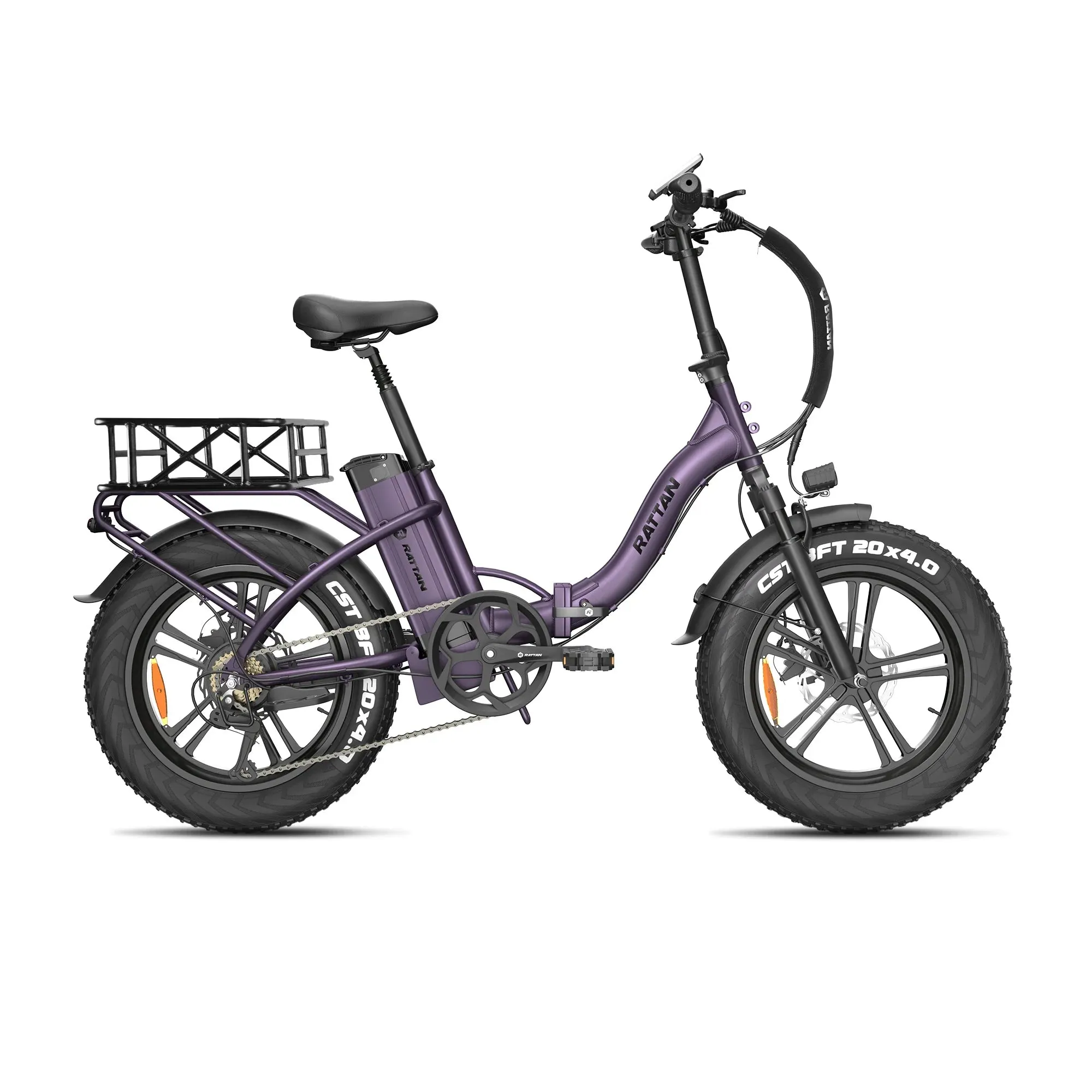 Rattan LF-750 Pro Step-Thru Fat Tire, 750W 48V, Folding Electric Bike