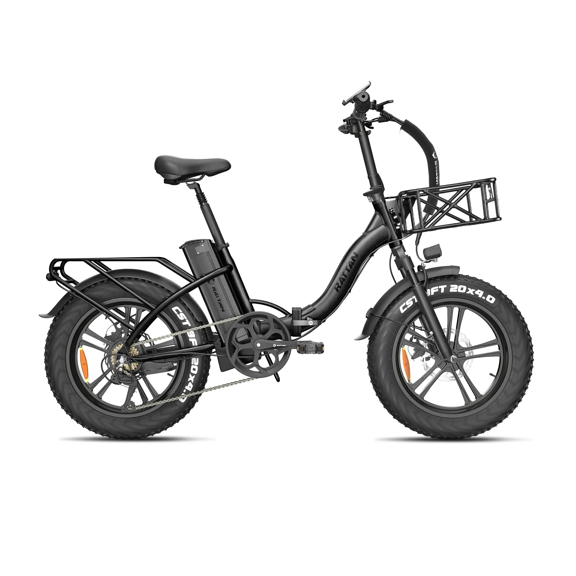 Rattan LF-750 Pro Step-Thru Fat Tire, 750W 48V, Folding Electric Bike