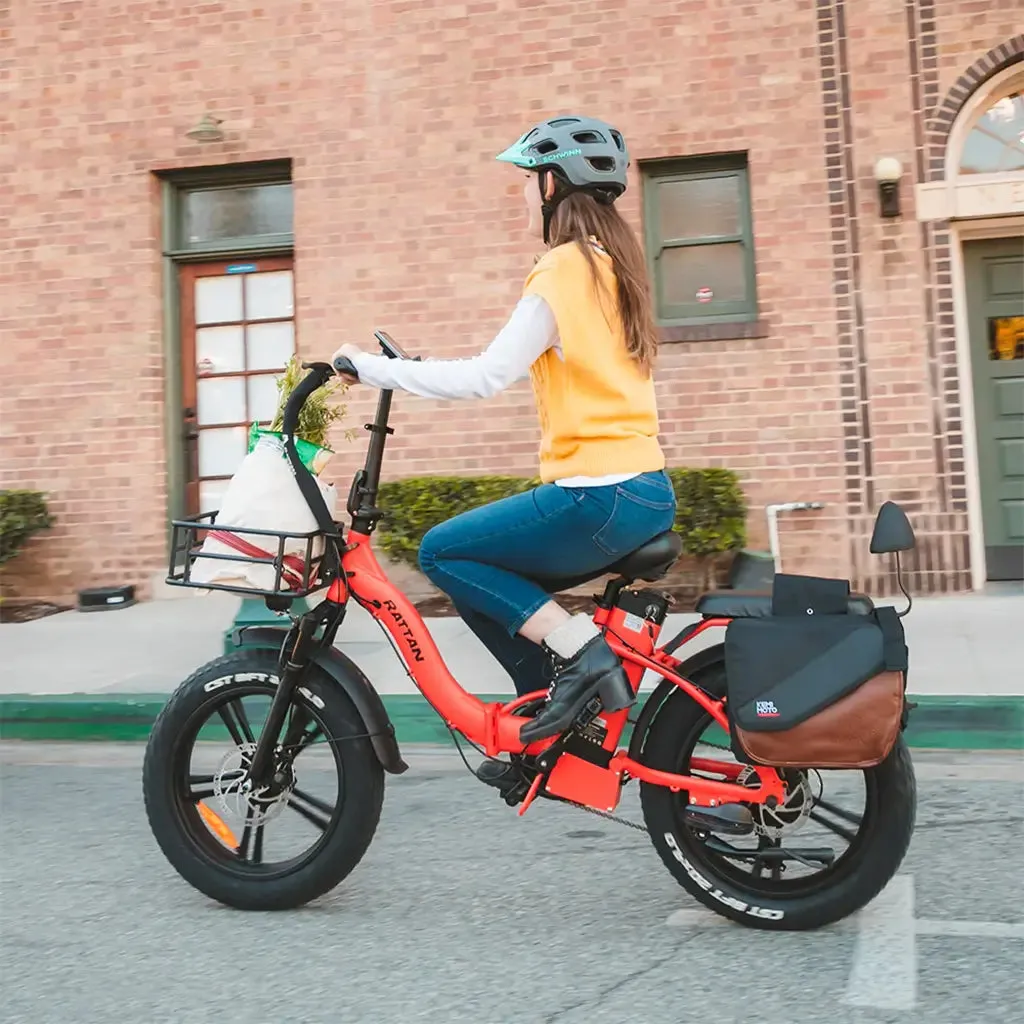 Rattan LF-750 Pro Step-Thru Fat Tire, 750W 48V, Folding Electric Bike