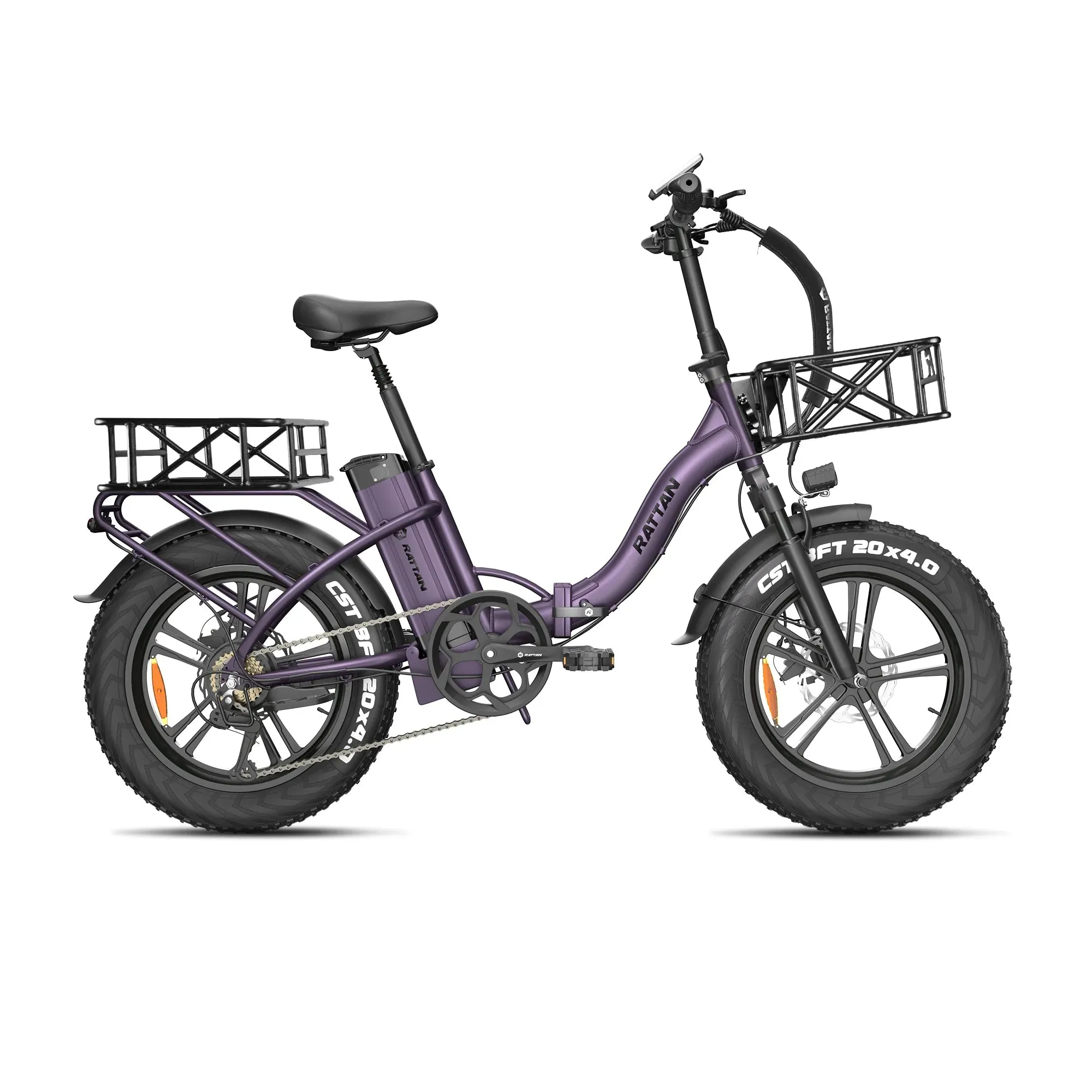 Rattan LF-750 Pro Step-Thru Fat Tire, 750W 48V, Folding Electric Bike