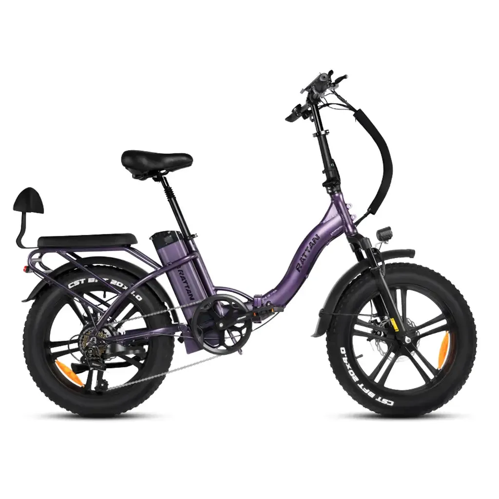 Rattan LF-750 Pro Step-Thru Fat Tire, 750W 48V, Folding Electric Bike