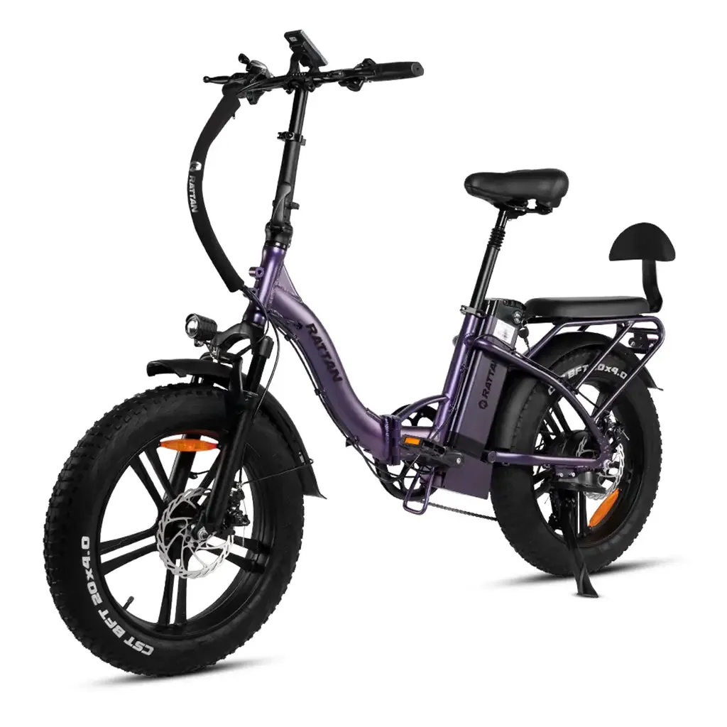 Rattan LF-750 Pro Step-Thru Fat Tire, 750W 48V, Folding Electric Bike