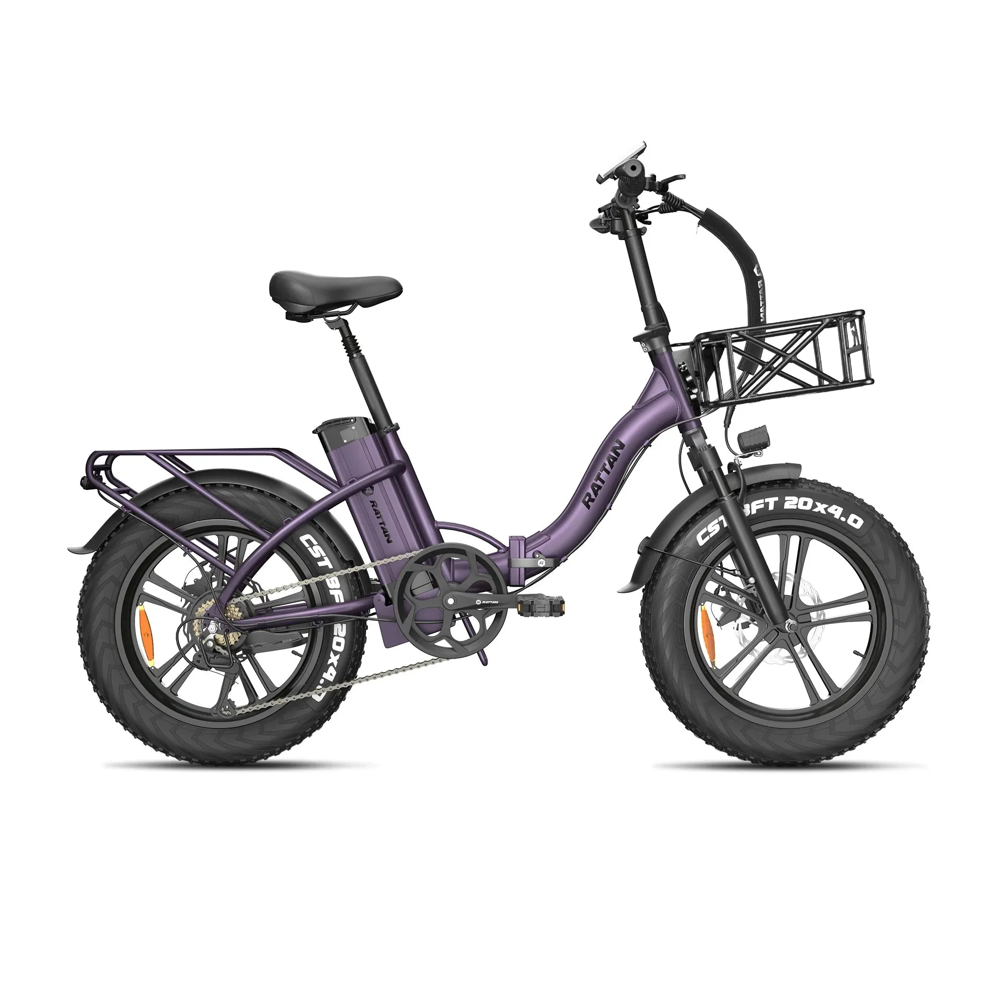 Rattan LF-750 Pro Step-Thru Fat Tire, 750W 48V, Folding Electric Bike