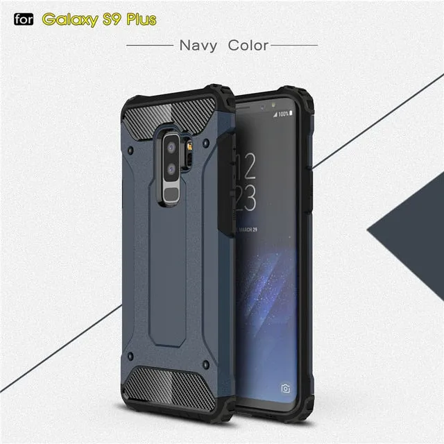 Rugged Armor Case For Samsung Galaxy S8 S9 S10 Plus S20 Ultra S5 S6 S7 edge Note 10 A51 A71 A81 A91 A10S A20E A30 Hard PC Cover