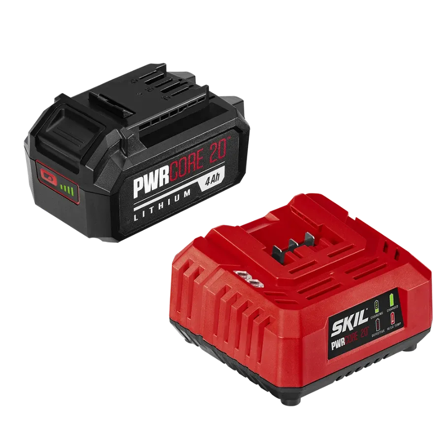 SKIL CB5196B-11 PWR CORE 20™ 20V 4.0Ah Battery and Charger Starter Kit   Free Item