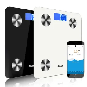 SOGA 2X Wireless Bluetooth Digital Body Fat Scale Bathroom Health Analyser Weight Black White