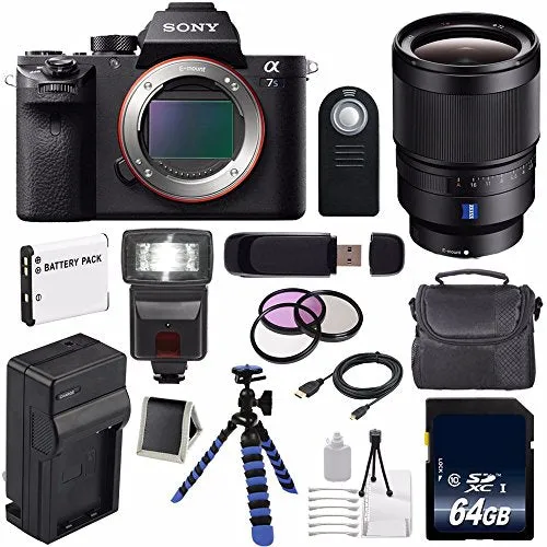 Sony Alpha a7S II a7S Mark II a7SII ILCE7SM2/B Mirrorless Digital Camera (International Model)   Sony Distagon T FE 35mm Lens Complete Bundle