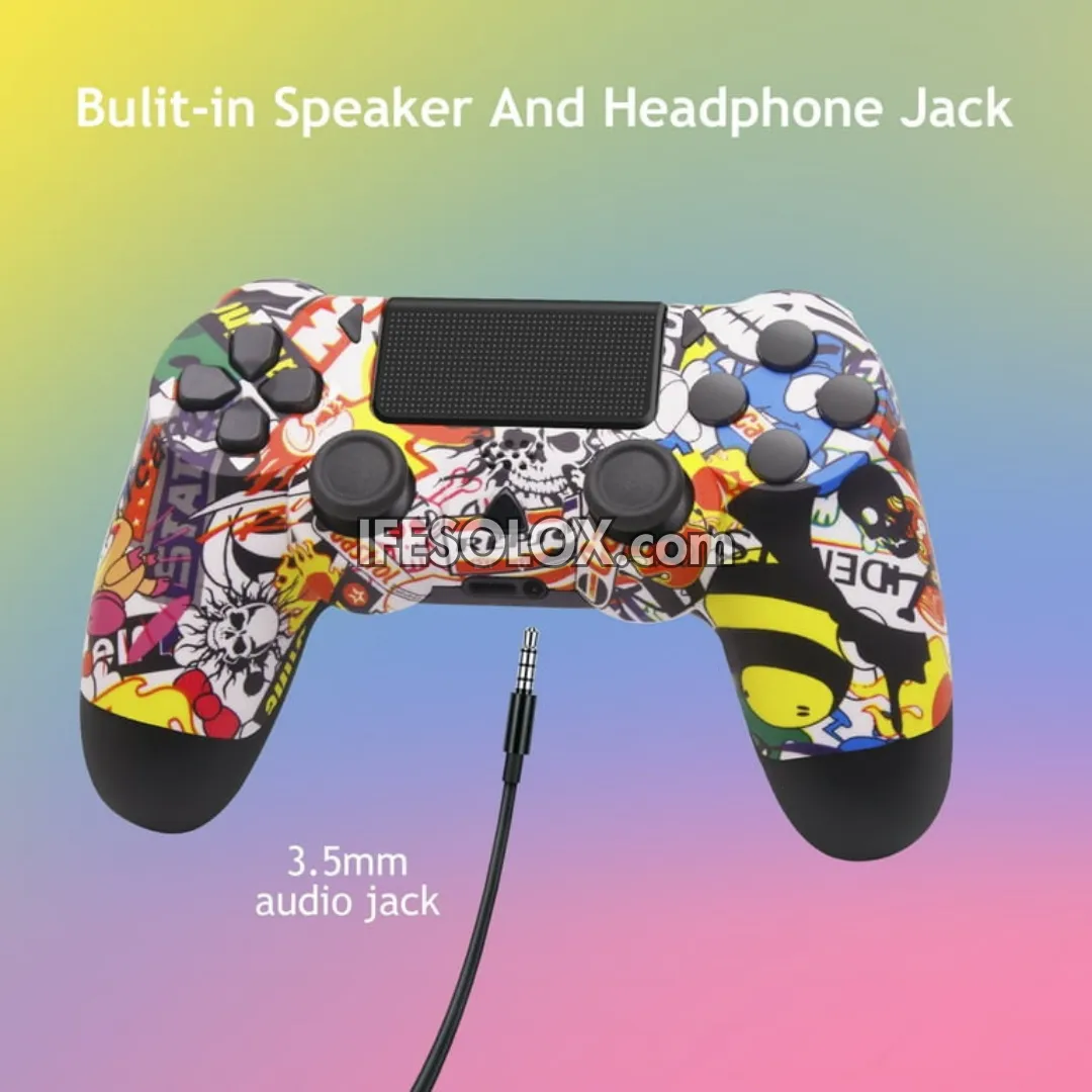 Sony PS4 DualShock 4 Game Controller for PS4, PC, Smartphones and Gadgets (Graffiti 02) - Brand New