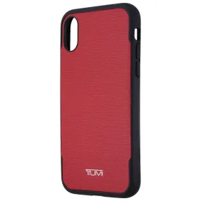 Tumi Canvas Co-Mold Series Hybrid Case for Apple iPhone Xs/X - Red Canvas/Black