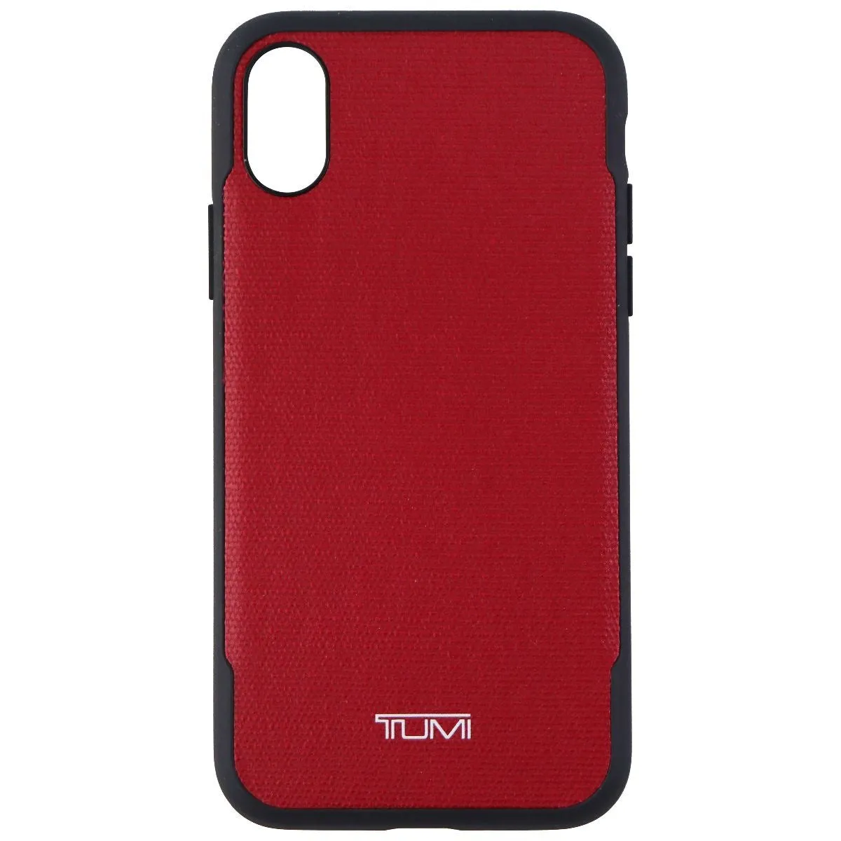 Tumi Canvas Co-Mold Series Hybrid Case for Apple iPhone Xs/X - Red Canvas/Black