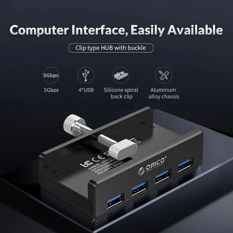 USB 3.0 Aluminum Hub 4 Ports Splitter