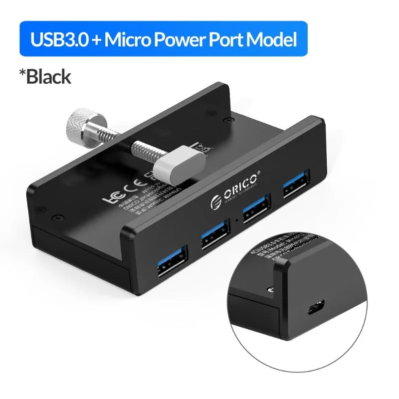 USB 3.0 Aluminum Hub 4 Ports Splitter