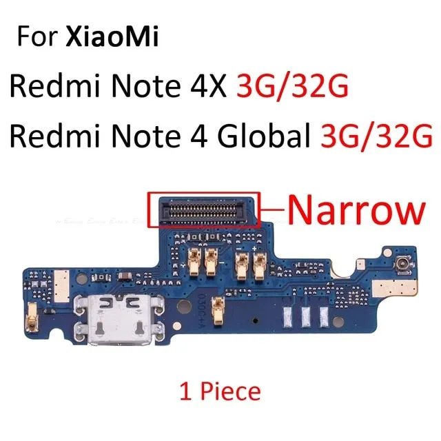 USB Power Charging Connector Plug Port Dock Flex Cable For Xiaomi Redmi 2 2A 3S 4A 4X 5A Note 4X Global 2 4 Note 3 Pro 5A