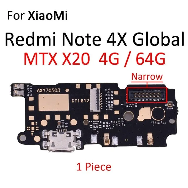 USB Power Charging Connector Plug Port Dock Flex Cable For Xiaomi Redmi 2 2A 3S 4A 4X 5A Note 4X Global 2 4 Note 3 Pro 5A