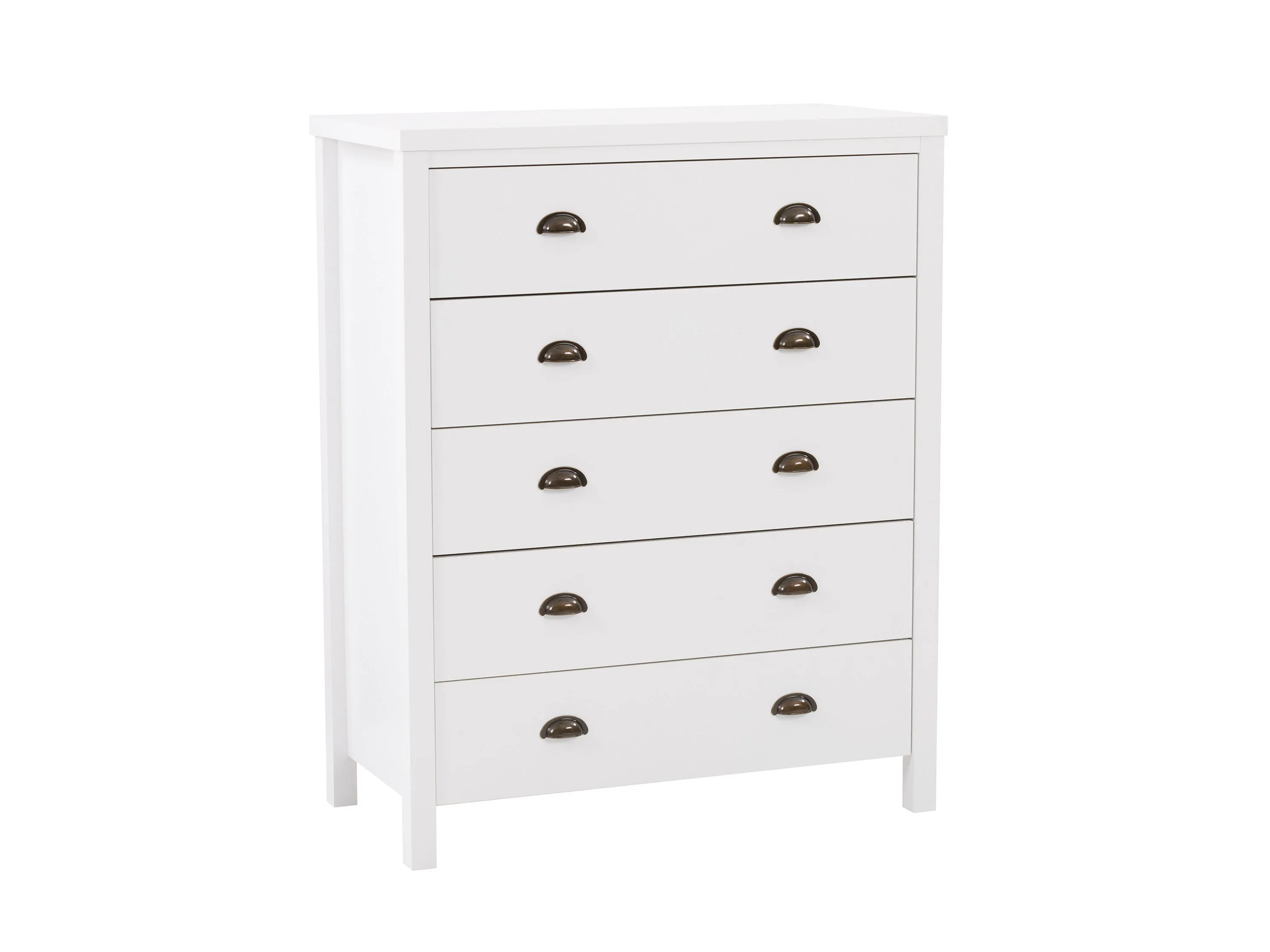 White 5 Drawer Dresser