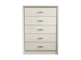 White Washed Oak Tall Bedroom Dresser