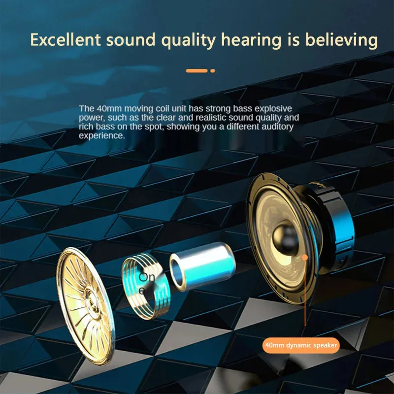 Xiaomi Wireless Headset HiFi Headphones with Mic Foldable Over Ear Bluetooth 5.0 Headphone Support TF Card/FM Radio for Phone PC