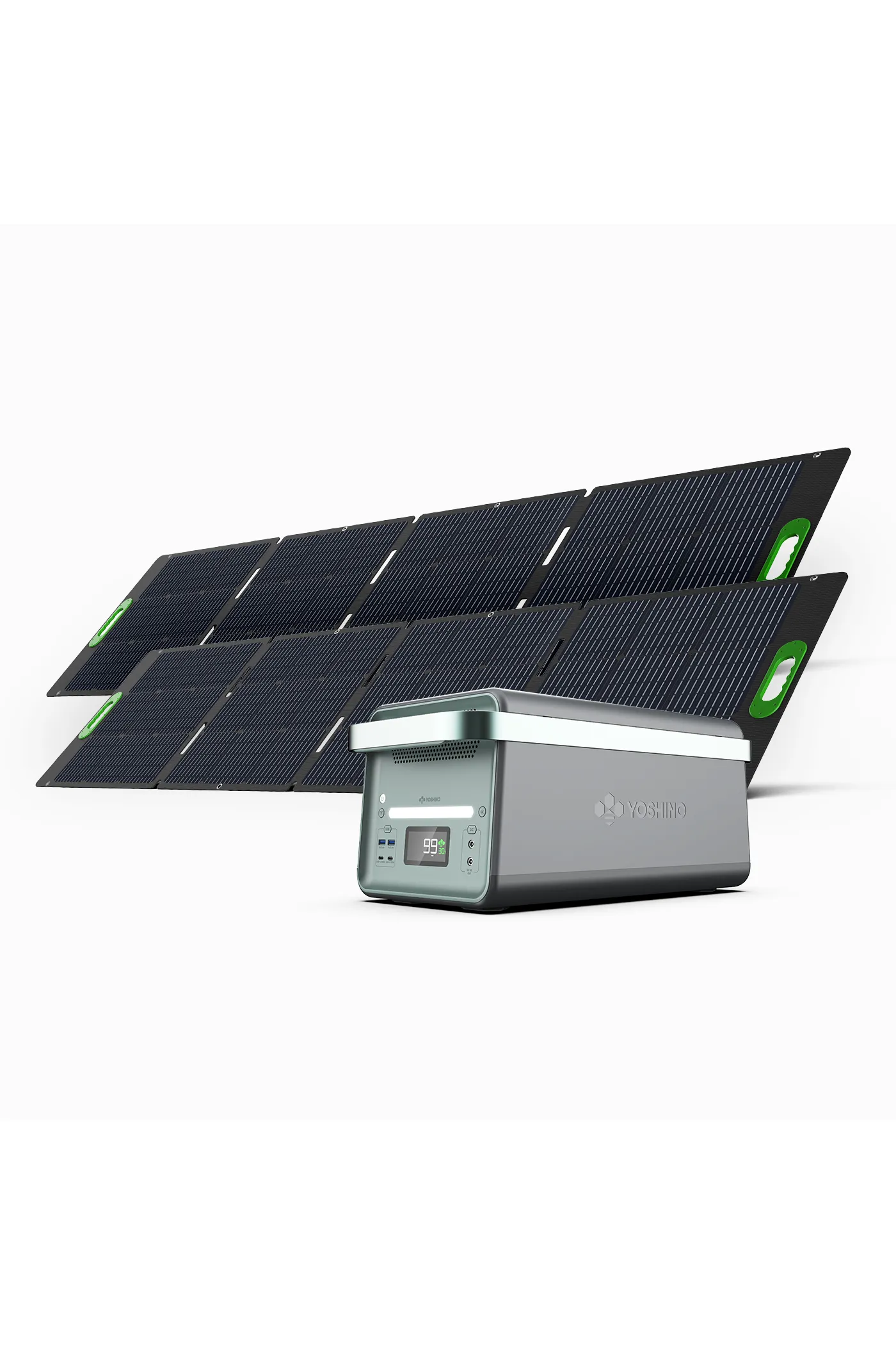 Yoshino Power B4000 SST 4000W Portable Solid State Solar Generator includes (2) 200W Solar Panels